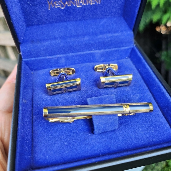 YSL Cufflinks set almost Brandnew Authentic #06 - Picture 3 of 7
